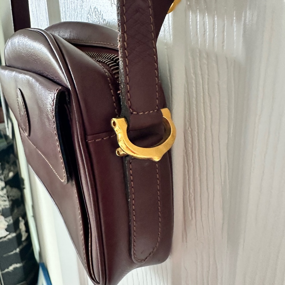 Cartier Must de Cartier Bordeaux Leather Crossbody/Shoulder Bag Pre Loved beauty - Picture 14 of 16